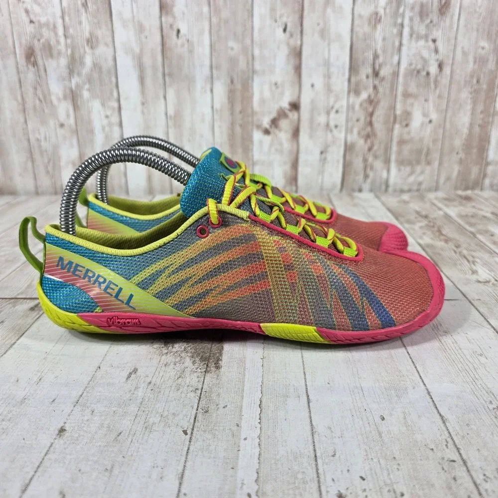 Merrell Vapor Glove 2 Barefoot Running Shoes Pink High Viz J06244 Womens 7.5